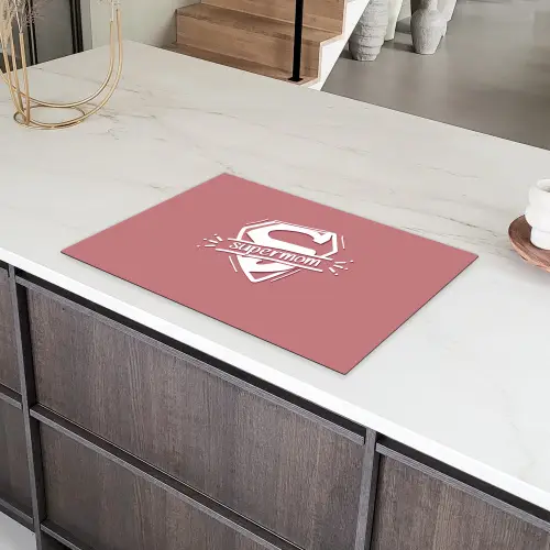 Spreuken - Supermom - Moeder - Quotes Inductie beschermer vinyl 3mm klein -sfeer8
