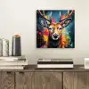 Hert - Graffiti - Dieren - Kleuren aluminium wit klein -sfeer1