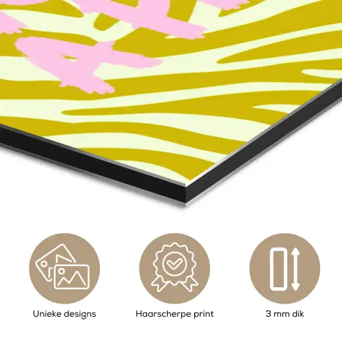 Zebraprint - Priority - Roze aluminium wit klein -closeup_NL