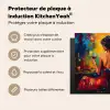 Wijn - Vrouw - Sfeervol - Kleurrijk Inductie beschermer vinyl 3mm middel -usfeer2_FR