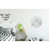Marmer - Steen - Wit - Luxe - Marmerlook Wandcirkel aluminium klein -kinderkamer