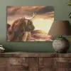 Schotse hooglander - Zon - Horizon - Koe - Dieren PET vilt klein -sfeer2
