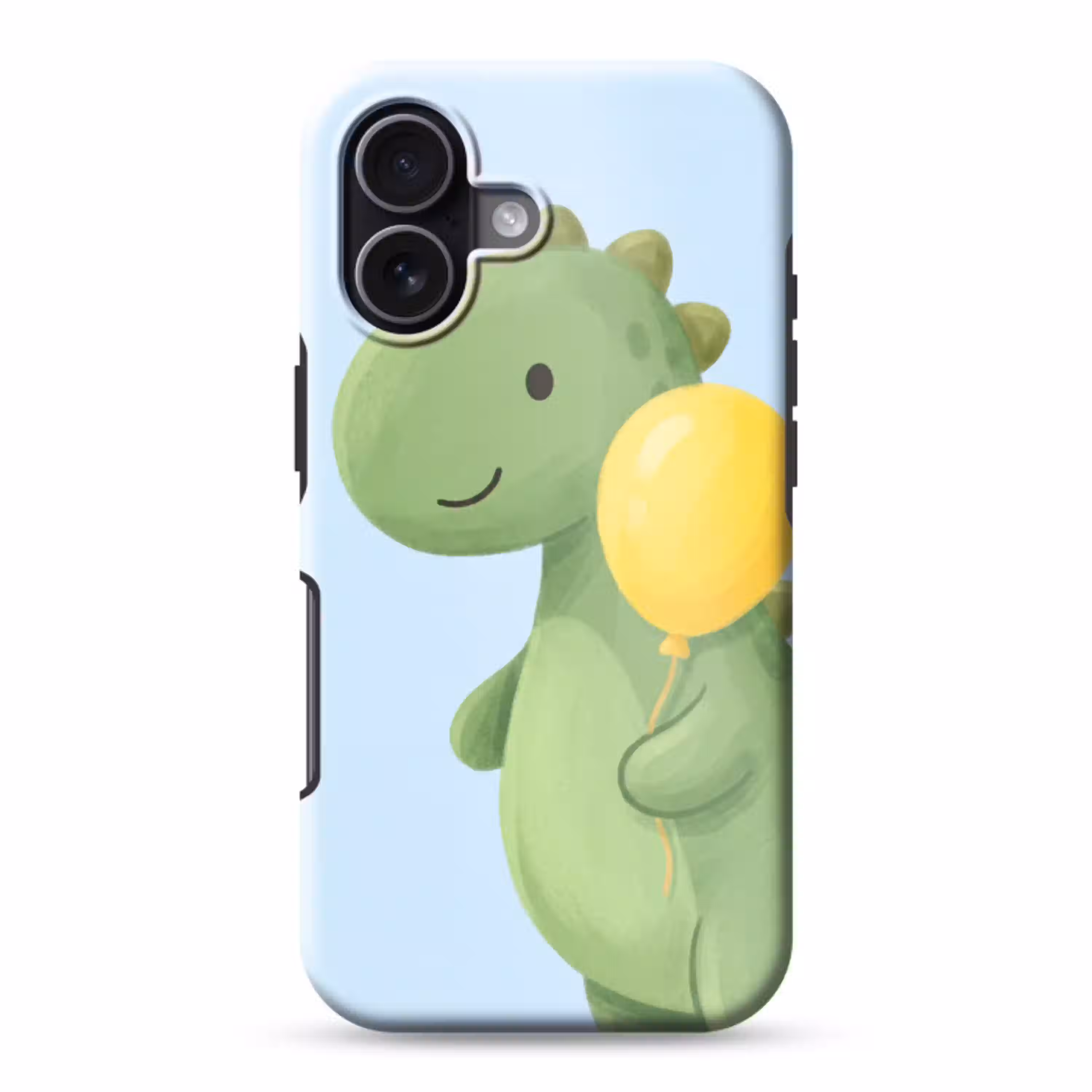 Dinosaurus - Ballon - Kinderkamer - Illustratie - Groen Toughcase MagSafe Apple iPhone 17 klein -3d