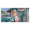 Auto - Vrouw - Groen Muismat XXL klein -3d_leeg