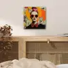 Vrouw - Bril - Strik - Retro aluminium wit klein -sfeer3