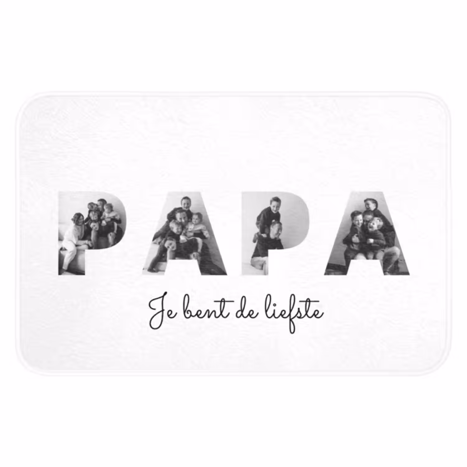 Gepersonaliseerde badmat - Papa - Lettercollage