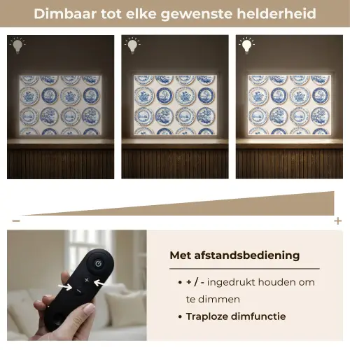 Borden - Bomen - Planten - Blauw Light Box met batterij (Wandlamp) middel 907 -USP_dimbaarNL