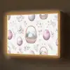 Bloemen - Paaseieren - Patroon Light Box met batterij (Wandlamp) middel -z3d_website