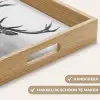 Hert - Mistig - Zwart - Wit Dienblad Rechthoek middel -USP_HandgreepNL