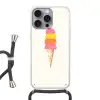 Schepijs - Hoorntje - Illustratie - Minimalistisch Hoesje iPhone 16 Pro Max met koord klein -3d