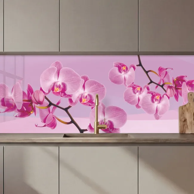 Bloemen - Orchidee - Roze keuken achterwand 2 middel zz_3dshopping