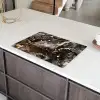 Aardse Marmeren Luxe Inductie beschermer vinyl 3mm klein -sfeer8