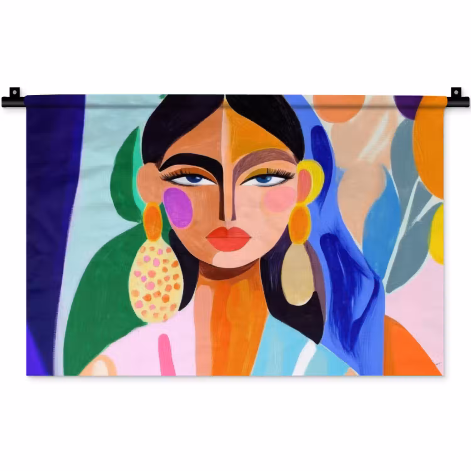 Wandkleed - Portret - Vrouw - Modern