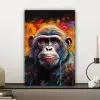 Aap - Gorilla - Graffiti - Dieren - Kleuren canvas 2cm klein -sfeer6