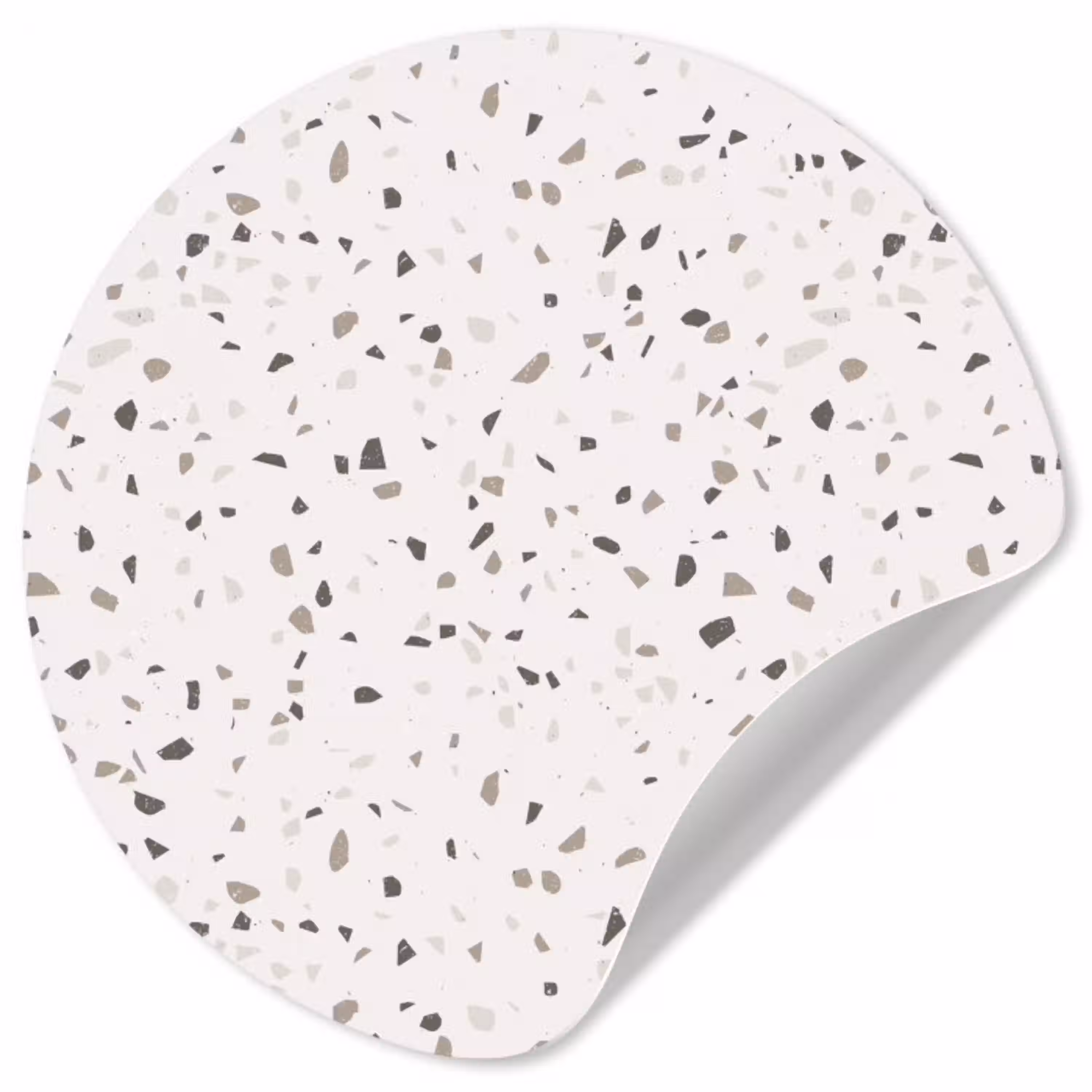 Terrazzo -  Patroon  -  Créme Wandcirkel behangsticker klein 186 -3d
