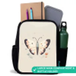 Vlinder in neutrale pastel kleuren Rugzak - Zwart middel -inhoud_UK