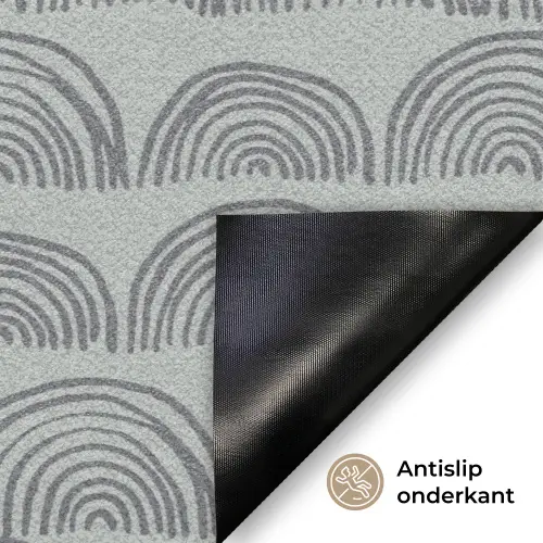 Grijs - Bogen - Patroon Deurmat klein 898 -antislip_NL