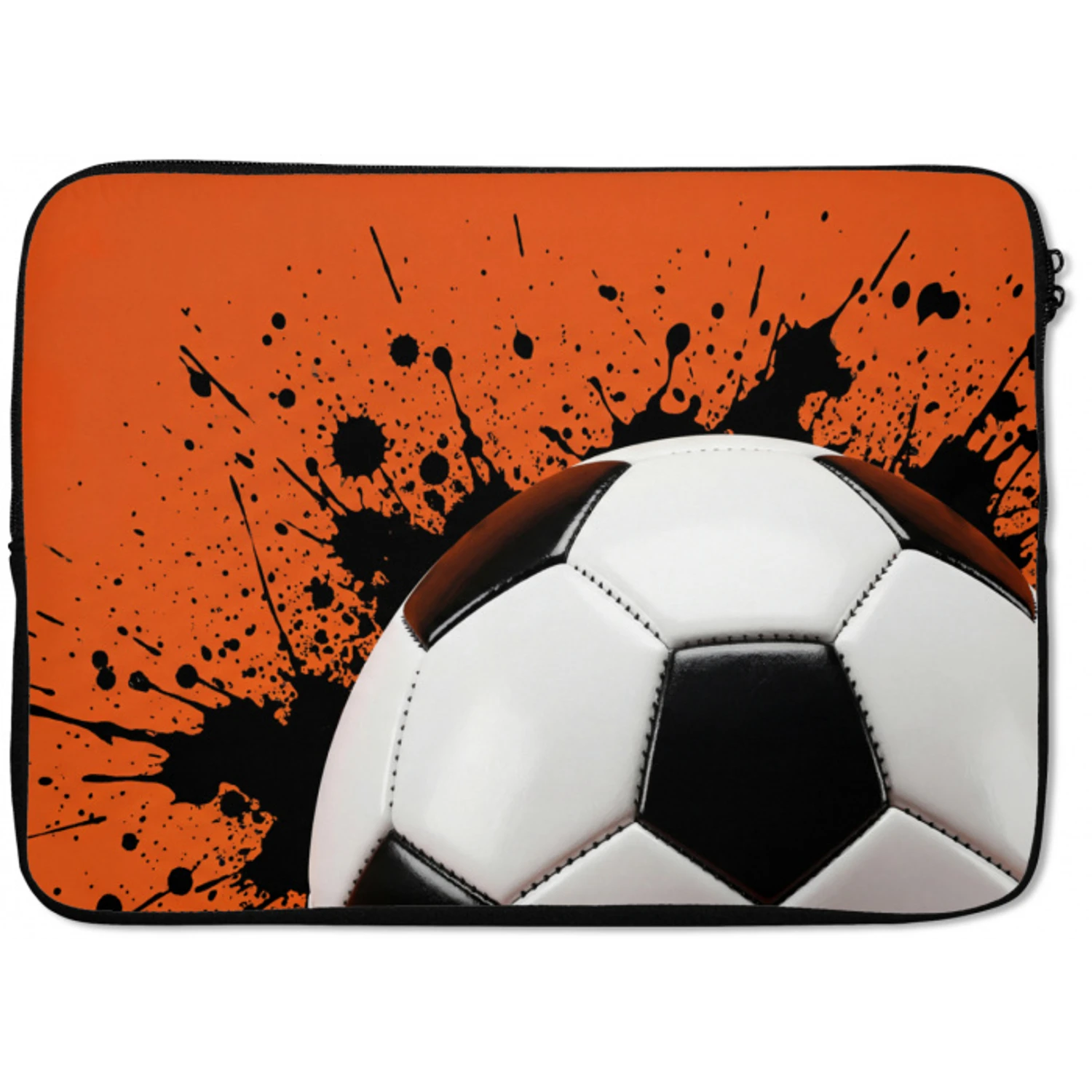 Voetbal - Verf - Sport - Oranje laptophoes neopreen klein -zkaufland3dotto