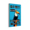 Vogel - Toekan - Blauw - Quotes aluminium wit klein -3d