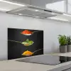 Kruiden - Lepel - Specerijen - Zwart - Italiaans keuken achterwand spatscherm klein -3d_schuin