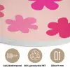 Bloemen - Patroon - Roze Akoestische PET Vilt - Rond klein -closeup_NL