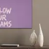 Follow your dreams - Paars - Penseeltextuur PET vilt klein -sfeer6_closeup