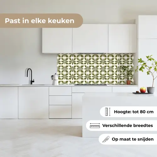 Botanisch - Retro - Groen keuken achterwand 2 middel 871 -sfeer4_NL