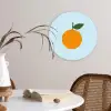 Fruit - Sinaasappel - Oranje Wandcirkel kunststof plaat 5mm dik klein -sfeer4