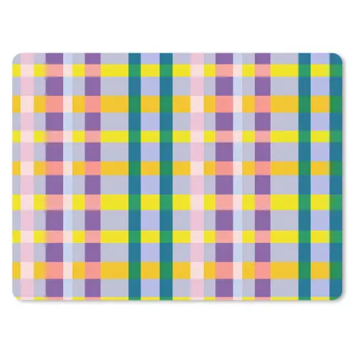 Ruit - Patroon - Kleurrijk muismat rubber klein 262 -3d