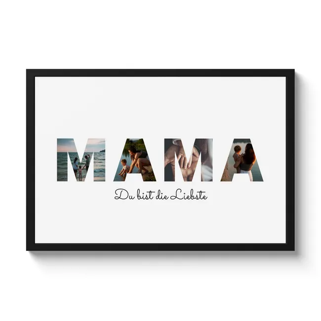 Poster mit Rahmen - Mama