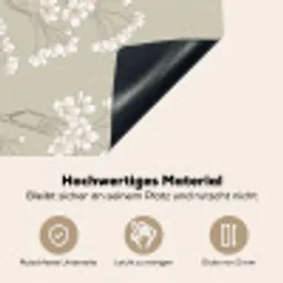 Sereen - Bloesem - Wit Inductie beschemer met haakjes klein -ky-onderkant-de