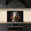 Schaap - Kokskleding - Neon - Quote keuken achterwand spatscherm klein -sfeer1
