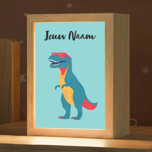 T-Rex - Zonnebril - Blauw - Glimlach Light Box met kabel (Kinderlampje) klein -zzz_3d_website