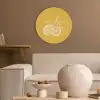 Citroenen - Illustratie - Minimalistisch - Geel Akoestische PET Vilt - Rond klein -sfeer1