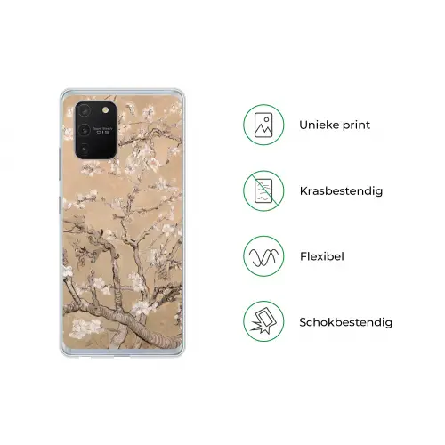 Amandelbloesem - Kunst - Van Gogh - Beige Telefoonhoesje Samsung Galaxy S10 Lite klein -specsS10Lite