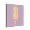 Beige - Ijsje - Spikkels aluminium wit klein -3d