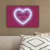 I liked it so it's mine - Neon hart - Roze canvas 2cm klein -sfeer3
