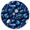 Luxe - Blauwe - Marmer - Stenen Wandcirkel plexiglas klein 852 -3d