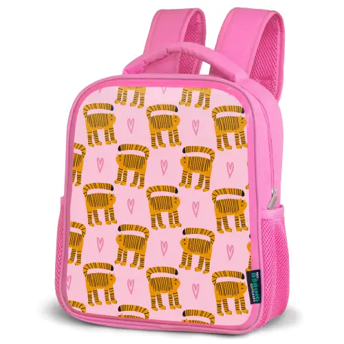 Katten - Roze - Hartjes Kinderrugzak - Roze middel 863 -schuin