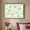 Patroon - Groen - Eieren Textielframe zwart klein -sfeer1
