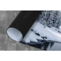 Sneeuwlandschap - Bergen - Rivier - Winter Keukenloper - keukenmat middel -closeup