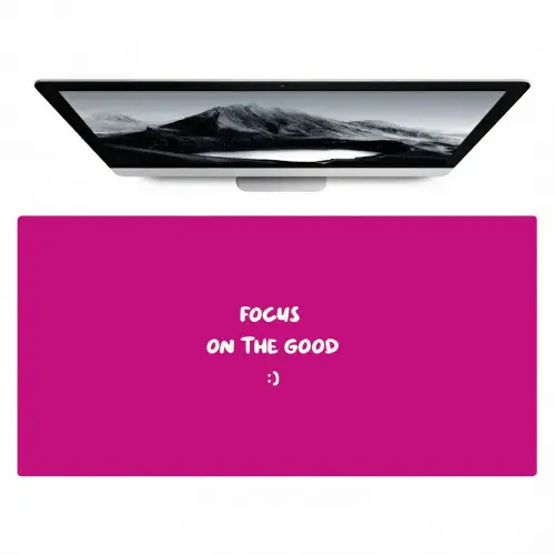 Focus - Smiley - Roze Muismat XXL klein -zzz3d