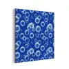 Bubbels - Patroon - Blauw aluminium wit klein -3d