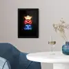 Gaming quotes - Neon - House of gaming - Kroon - Tekst fotolijst zwart zonder passe partout klein -sfeer4