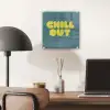 Chill out - Geel - Blauw plexiglas 5mm klein -sfeer6