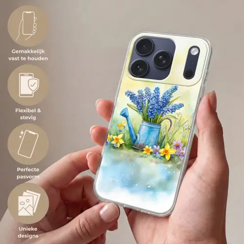 Gieter - Lavendel - Bloesems Telefoonhoesje iPhone 17 Pro klein -sfeer3_NL