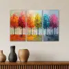 Bomen - Kleurrijk - Modern - Verflook Canvas - Meerluiken 3 luik klein -sfeer3