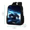 Monstertruck raast door lichtsnelheid Rugzak - Zwart middel -productfoto_formaten