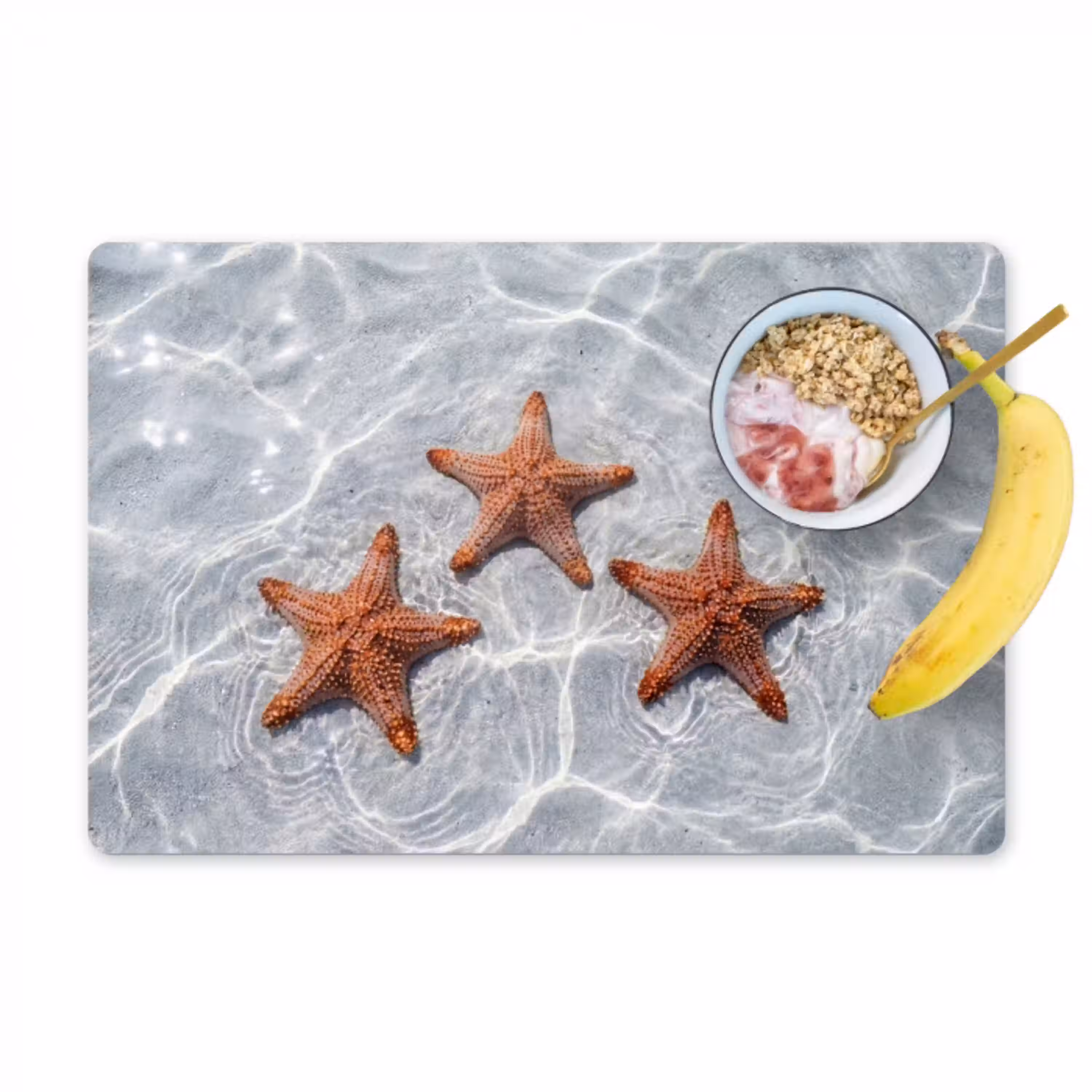 Zeesterren - Water - Helder Placemat vinyl groot -zzzproduct_Kitchenyeah-website