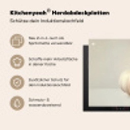 Knoflook - Natuurlijk - Beige Inductie beschemer met haakjes klein -ky-usp-de